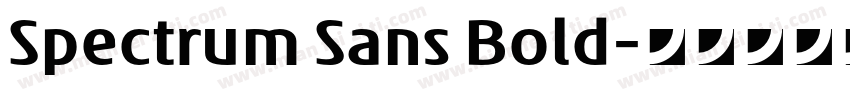 Spectrum Sans Bold字体转换